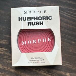 Morphe Huephoric Rush 3 In 1 Silk Blush - PLEASURED - Warm Pink 0.28oz Full Size